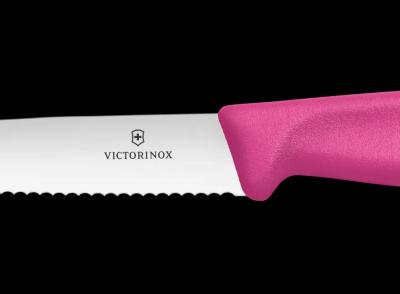 Swiss Classic Gourmet Steakmesser mit Wellenschliff pink