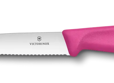 Swiss Classic Gourmet Steakmesser mit Wellenschliff pink